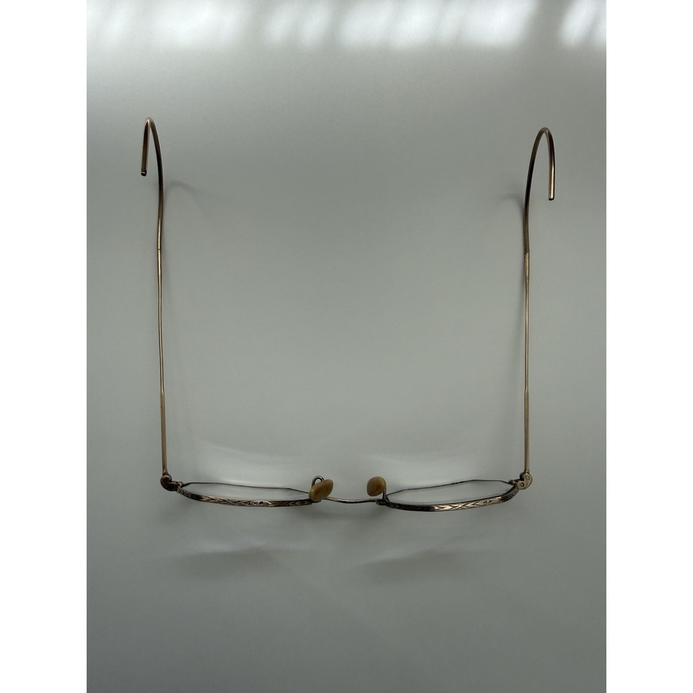 Vintage SHURON 1/10 12K GF Octagon Ful Vue Etched Rimmed Eyeglasses W Case - Picture 12 of 14